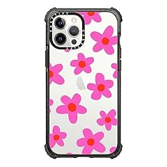 bold retro seventies flowers in pink