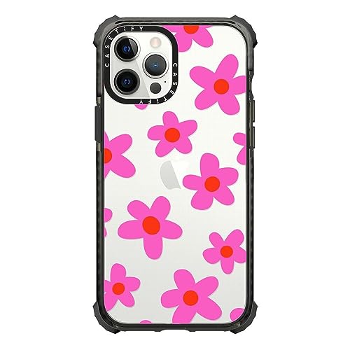 Coque iPhone 12 Pro Max CASETiFY Ultra Impact à motif fleurs roses