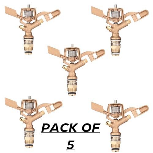 Image of Brass Nozzle Rotating Water Sprinkler for Garden & Agriculture 360 Degree Irrigation 20mm or 3 /4 Inch Pack of 5