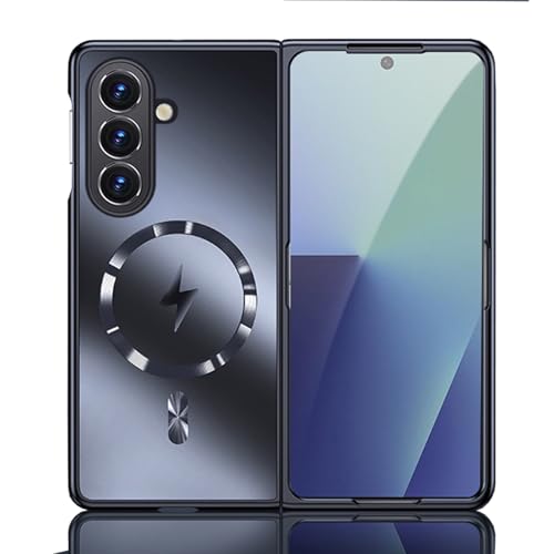 �y�ČRMIL�K�i�zFLURIKA ���� for Samsung Galaxy Z Fold 8 Ultra �P�[�X[MagSafe�ƌ݊���������]�����h���ʋɔ��h�U�g�уP�[�X, Black