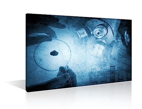 Image of TUMOVO Home Decor Medical Examination Pictures Bathroom Decor Wall Art 1 Panel Science and Medical Background Wall Art Contemporary Home Decor Print on Canvas Ready to Hang (12 inch Wx18 H)