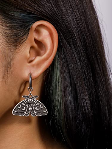 Sacina Goth Luna Moth Earrings, Butterfly Earrings, Goth Christmas Jewelry Gift For Women3