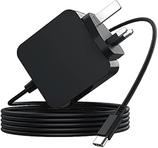 65W USB-C Laptop Charger Compatible with Lenovo ThinkPad T480 T480s T580 T580s T490s X280 E580 E585 E590 E595 L380 L480 L390 P52s X1 Carbon Yoga 720 910 920 C740 C930,Type C Power Adapter for Lenovo