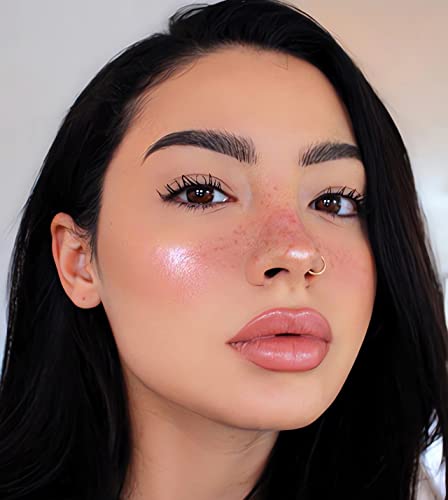 Incaton 20G Stainless Steel Nose Rings for Women Nose Rings Hoops L Shaped Nose Studs Screw Nose Piercing Jewelry for Women Men Silver Rose Gold Black Rainbow4