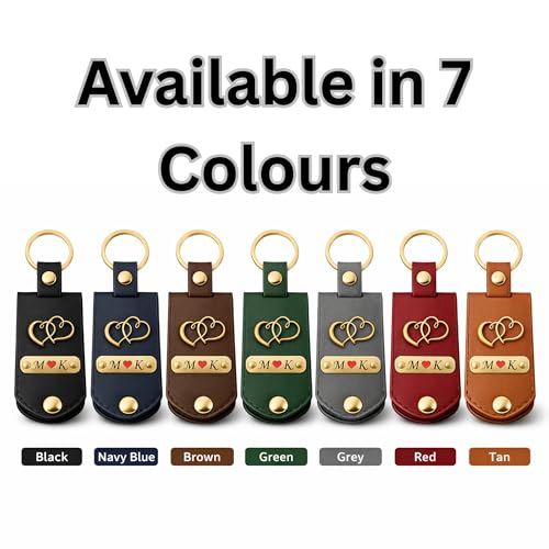 Image of Personalized Photo Leather Keychain with Custom Name Engraving | Photo Keychain Customized | Car Key Chain Customised | Customized Key Chain for Bike | Gift for Men, Women & Couples