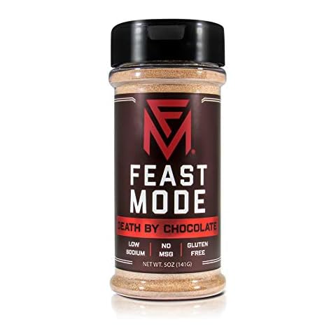 NEW! Death By Chocolate - Feast Mode Flavors - Low Sodium, No MSG, Gluten Free, All Natural, Meal Prep Seasoning, Cocoa, Cocoa Butter, Honey, Sweet, Protein Flavoring Cover