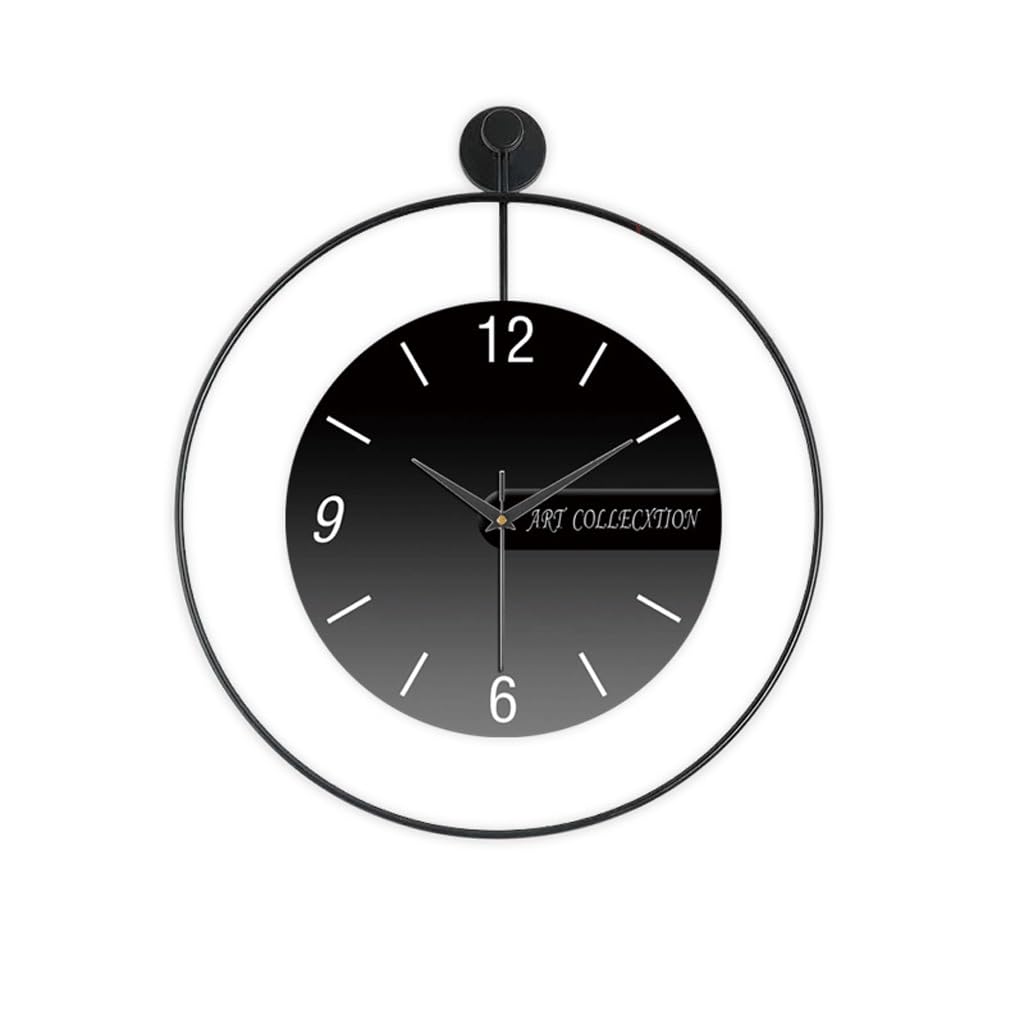 Horloge murale salon JFDBGU pendule silencieuse métal sans perçage maison