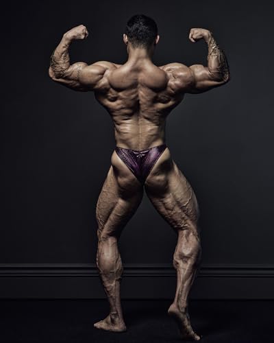 FIED V Cut Bodybuilding Trunks Posing Suits Competition Shiny Foil3