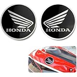 GenPick げんピック ホンダの場合石油タンク新しい3Dステッカーロゴオートバイ石油タンクステッカーエンブレムバッジデコレーションレーシングウィングデカールCbr500r Cbr 250r Cb650r Cb1000r (ブラック)