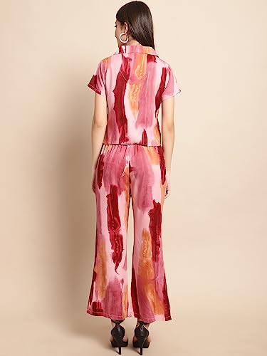 Image of Claura Black Rayon Co-ords Set for Women /Cord Set for Women