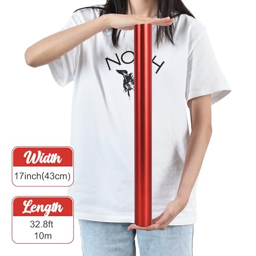 BEISHIDA Papel de embrulho vermelho metálico fosco rolo de papel de embrulho de cor sólida, papel de