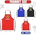 Coume 3 Sets Kids Chef Hat and Apron Set Christmas Red Blue Black Toddler Chef Outfit Funny Adjustable Apron for Christmas New Year Role Play Cooking Baking Training Gift, Ages 7-13