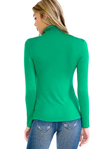 Image of Women's Lightweight Long Sleeve Turtleneck Top Pullover Sweater (S-3XL)