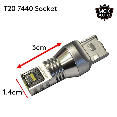 Bombillas T20 7440 W21W LED anti error CanBus para solucionar fallos de bombilla en el cuadro 3