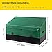 VEVOR Outdoor Storage Box, 150 Gallon Waterproof PE Tarpaulin Deck Box w/Galvanized Frame, All-Weather Protection & Portable, for Camping, Garden, Poolside, and Yard, Black & Green