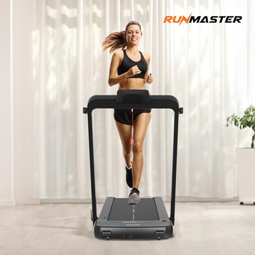 Image of RunMaster Under Desk Treadmill for Home and Office - 320lbs Weight Capacity, Quiet, Efficient, Walking Pad, Four LED Display, Space-Saving Portable Jogging Machine with Remote Control