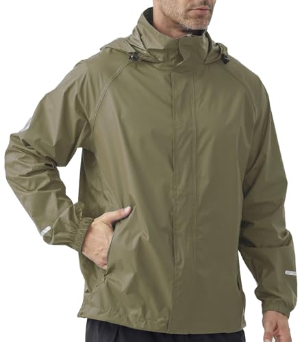 Packable Waterproof Hooded Rain Jacket