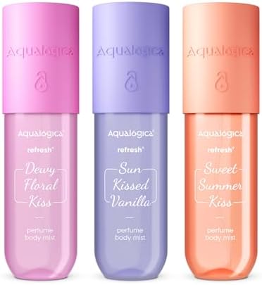 Aqualogica Refresh+ Perfume Body Mist Trio for Women | Set Of 3 Irresistible Fragrances | Double Duty Mist For Hair & Body | Non-Irritating & Hydrating | 150Ml X 3