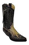 Schlangenleder Sendra Cowboystiefel 3241 Antik Schlangenleder incl. Roy Dunn´s Lederfett (43)