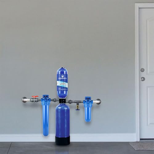 Image of Aquasana Whole House Water Filter System | 1,000,000 Gallons | Carbon & KDF Media | Reduces 97% Chlorine & Sediment | Includes Pre- and Post-Filters | Rhino WH-1000