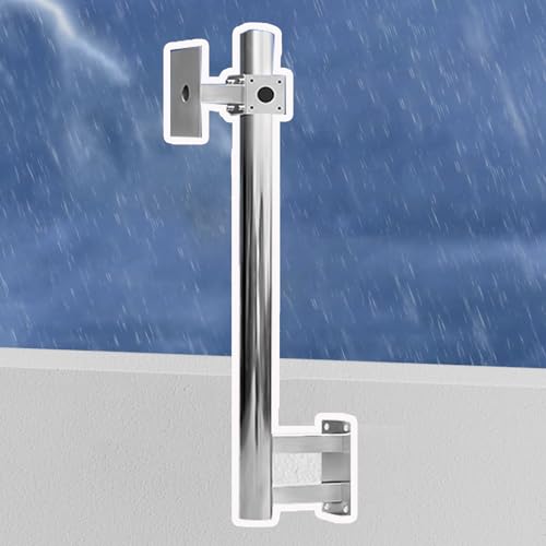 Support caméra extérieur poteau inoxydable et résistant aux intempéries 1.2 m