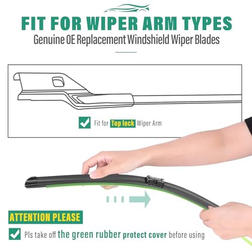 Image of 28 inch 24 inch Windshield Wiper Blades Replacement for Chevrolet Chevy Cruze 2017 2018 2019 / Honda Civic Coupe 2 Door 2005-2011 Original Factory Quality Front Wipers Blade Set for My Car - (Pack of 2)