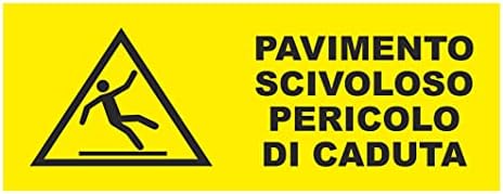 Cartello Avviso Pavimento Bagnato Euroservice - 68x30 Cm, Polipropilene