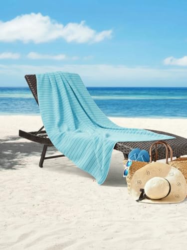 Image of NAUTICA Quick Dry Towel -1pc Bath Towel (ridgeport) | 500 GSM l 30 x 60 inch | Quick Dry Large Pool & Travel Towel | Blue