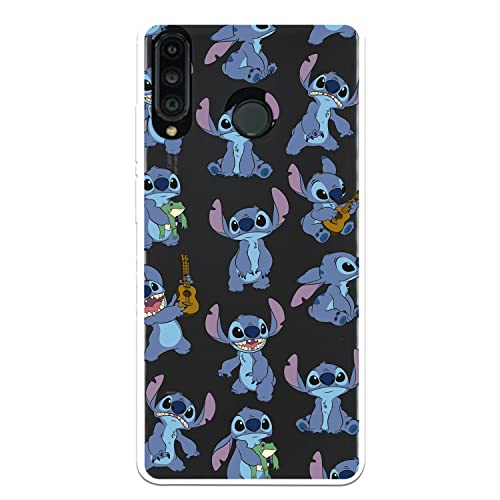 Cover per Huawei P30 Lite Ufficiale di Lilo & Stitch Patron Trasparente per proteggere il tuo cellulare. Cover per Huawei in silicone flessibile con licenza ufficiale Disney