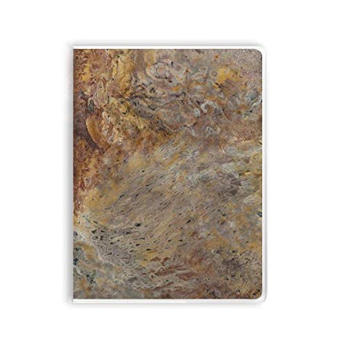 Carnet de notes en marbre gris, cahier d'écriture souple illustré pour bureau