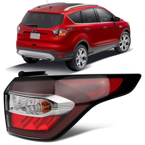 ZSBMP Tail Lights Assembly with Light Bulb and Harness Compatible With 2017 2018 Ford Escape S SE SEL Titanium Taillight Rear Brake Lamp Signal Assembly OE:GJ5Z13404C (Right Passenger Side)