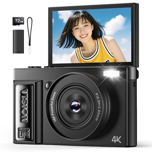 Amazon | デジカメ AEKOMi 4K動画撮影 64MP画素 フリップ デジタル