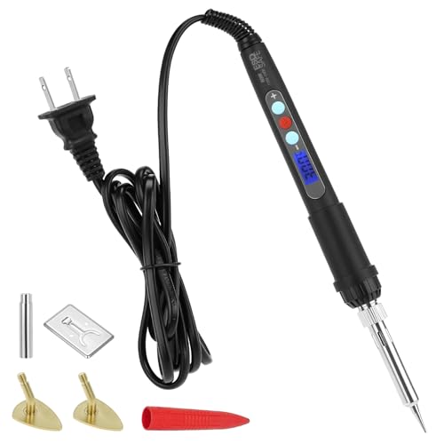 QWORK Mini Iron for Crafts,120W Adjustable Temperature Tiny Iron Small Iron with Digital Display for Clothes Shoes Sewing and Hats