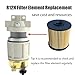 iFJF R12H (R12T Upgrade) Fuel Water Separator Filter Element 10 Micron Only Replacement for Our Own R12H Assembly for Marine or Automotive Replaces S3240 120AT NPT ZG1/4-19