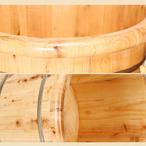 Baño de pies de madera con aislamiento térmico 25cm miniatura 5