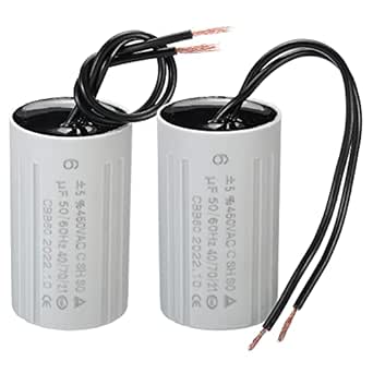 Capacitor CBB60, AC 450V 60µf Wired Motor When Starting A SH Capacitor 50/ 60Hz, Permanent Working Capacitor For Motor