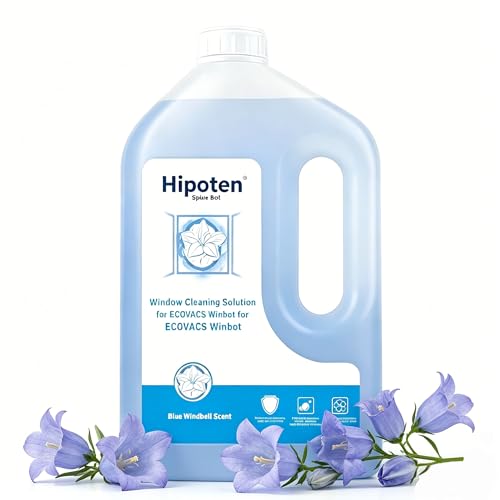 Hipoten 1L Window Cleaning Solution for ECOVACS Winbot W3/W2S/W2 PRO/W1/MINI Series - Streak-Free Glass Cleaner Fluid, Low-Foam, Non-Corrosive Robot Window Washer Liquid for Glass, Mirrors, Tiles