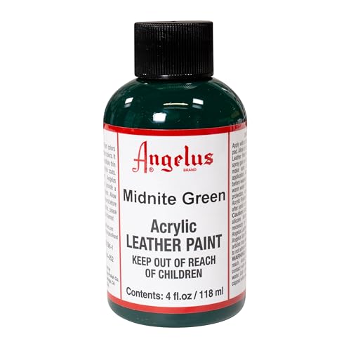 Angelus Acrylic Leather Paint, 4 oz, Midnight Green