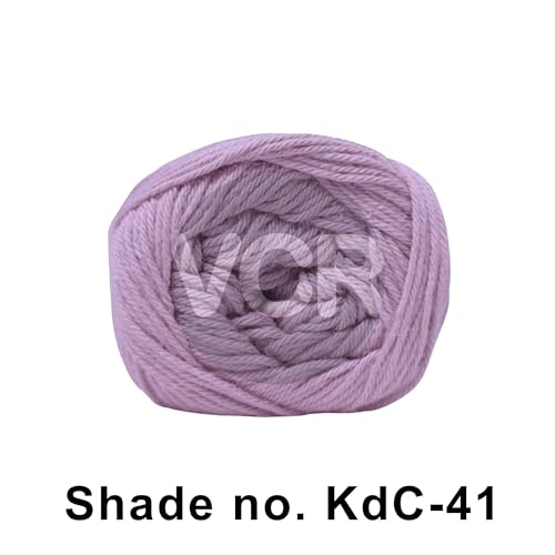 Image of VCR 4Ply Mauve Purple Yarn, 100 Grams Hank, 320 Meters Length, Cotton Combed Ball for Crochet and Knitting, Soft Crosia Threads, Pack of 1 Yarn, Suitable for DIY Crafts