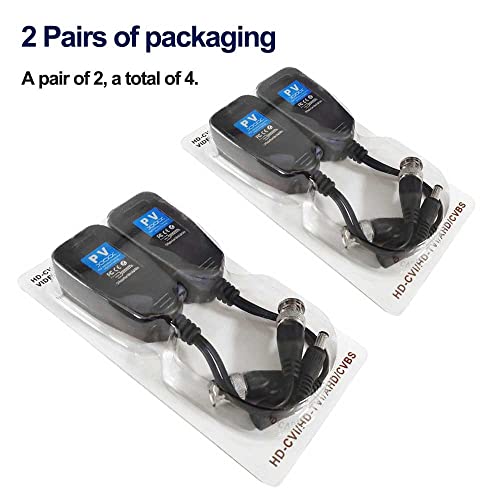 Bavmav Video Balun, Bnc To Rj45, 2 Pairs Hd-Cvi/Tvi/Ahd(720P/960P/1080P) Passive Video Balun With Power Connector And Rj45 Data Transmitter Bnc Twisted Pair (Rj45 1080P # 2 In 1) #TOP1