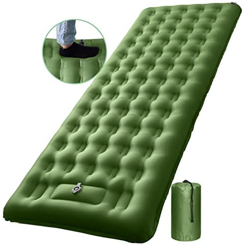 NOWTOWIN - Colchoneta inflable de 5.1 pulgadas con bomba de pie integrada Cover