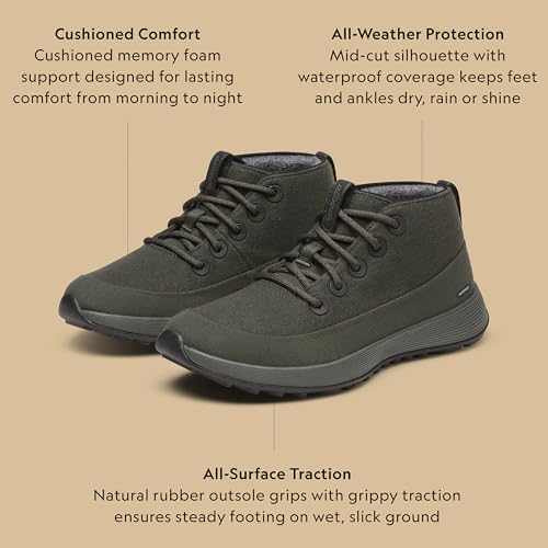 Image of Allbirds Men's Wool Runner NZ Mid Waterproof, Comfortable Mid-Cut Sneaker with Traction