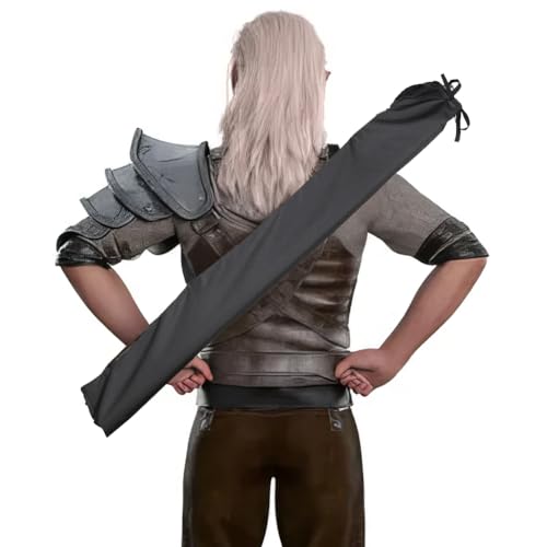 nbeads 2 Stück Schwerttaschen, 114x13cm PU Leder Schwerttasche Schwert Tragetasche Mit Riemen Schwert Aufbewahrungstasche Schwert Tragetasche Für Samurai Cosplay Kostüm Halloween Party, Schwarz