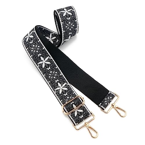 Image of Wide Shoulder Strap Adjustable Replacement Belt Guitar Style Crossbody Bag Handbag Strap Multicolor Canvas Straps(Wide:2in)(Color79)