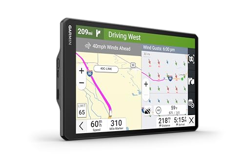 Image of Garmin dēzl OTR1020, Extra-Large High-Res 10 inch GPS Truck Navigator, Custom Truck Routing, Satellite Imagery, Wind Speed, Community-Shared Loading Docks, Dual-Orientation Display, Renewed