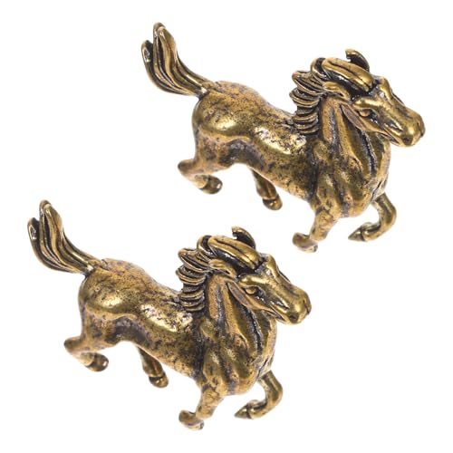 Figurines de cheval en laiton fait main : élégance feng shui vintage