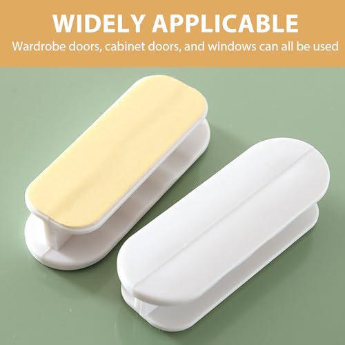 4 Stück Balkontürgriff Kleben Set, Kein Bohren Balkontürgriff Außen für Balkon, Fenster, Balkontürgriff für Schubladen, Schränke, Möbel (weiß)