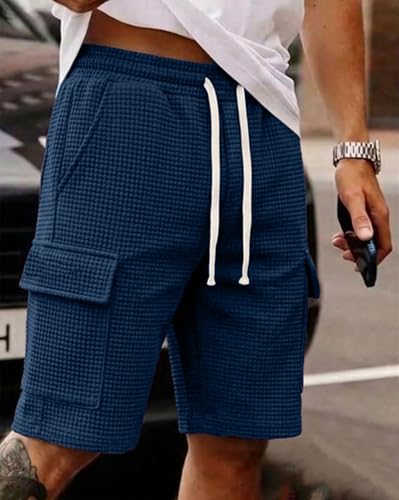 Image of AUSK Classic Relaxed Fit Cargo Stretch Shorts for Mens| Half Pant Cargo Shorts with Pockets | Casual Shorts for Mens