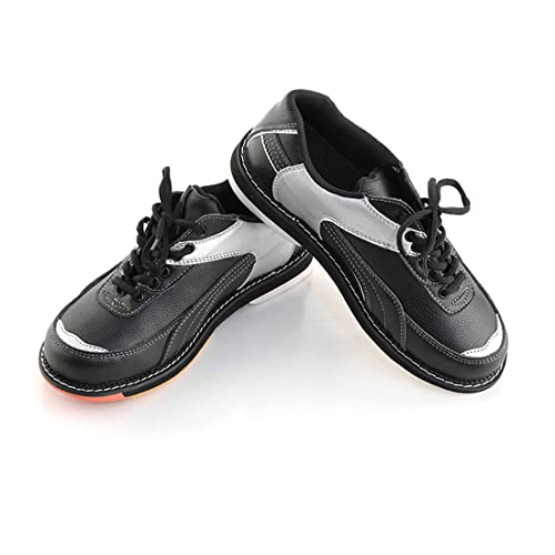 VEACAM Bowling Sneakers for Men, Breathable Bowls Walking Shoes Casual Bowlers Athletic Gym Shoes,Black,9.5