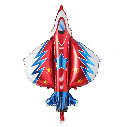 Airplane Helium Foil Balloons Plane Aircraft Air Balloons Birthday Party Decorations Kids Inflatable Toys Children's Day Gifts (Fighter) #TOP27